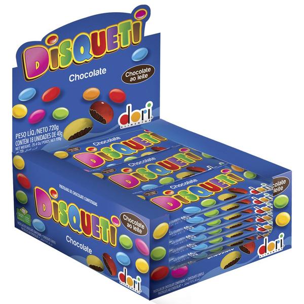 Disqueti Chocolate ao Leite - 720g - Dori Imagem de Disqueti Chocolate ao Leite - 720g
