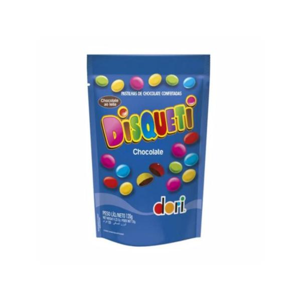 Disqueti confete de chocolate ao leite 120g dori Imagem de Disqueti confete de chocolate ao leite 120g dori