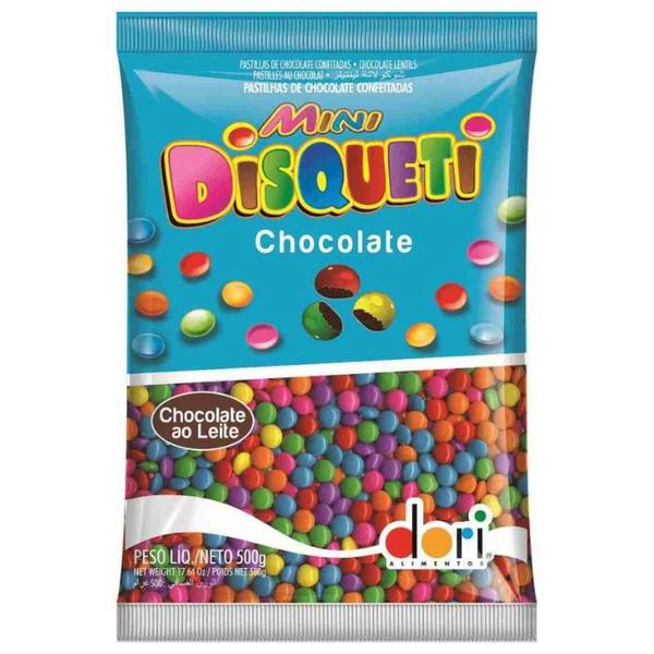 Disqueti Mini Confeitos de Chocolate Dori 500g Imagem de Disqueti Mini Confeitos de Chocolate Dori 500g