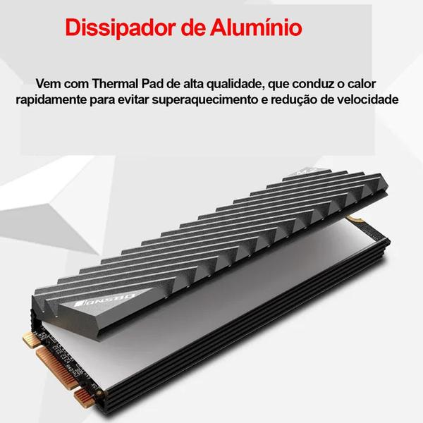 Imagem de Dissipador Calor Alumínio Gaveta Ssd M.2 Nvme 2280 Pc Computador Console