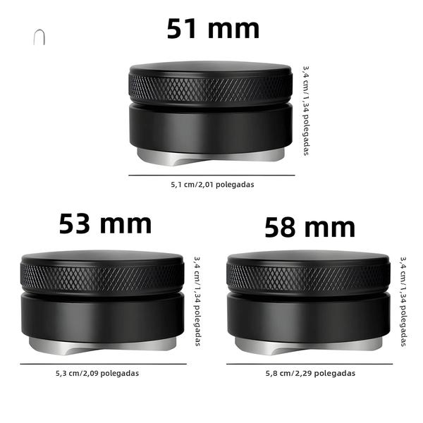 Distribuidor de Café Expresso Ajustável com 3 Inclinações - Nivelador e Calcador de Palma Imagem de Distribuidor de Café Expresso Ajustável com 3 Inclinações - Nivelador e Calcador de Palma