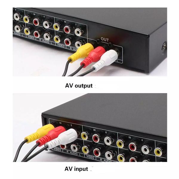 Imagem de Distribuidor De Sinal Av 1x8 Splitter Av 8 Portas Simultanea