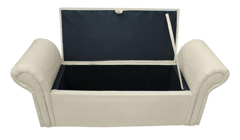 Imagem de Divã Baú Para Cama Box King 195cm - Modelo Agnes - Tecido Suede