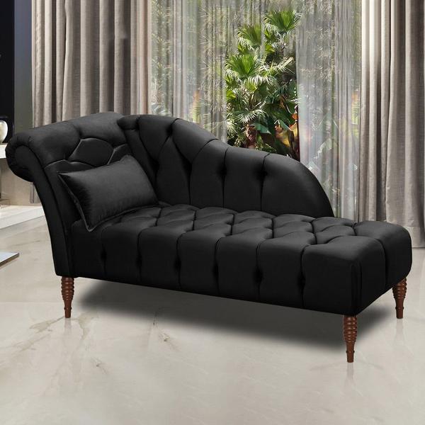 Imagem de Divã Chaise Montreal Veludo 1,60cm Speciale Home