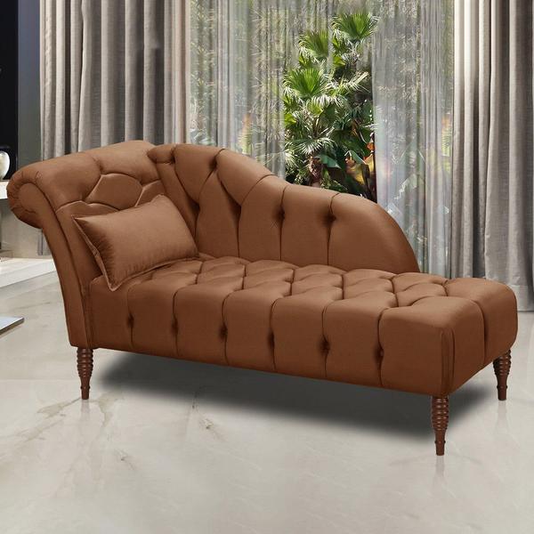 Imagem de Divã Chaise Montreal Veludo 1,60cm Speciale Home