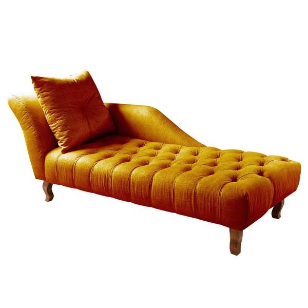 Imagem de Divã Chesterfield Anna Recamier 160cm Via Encanto Veludo Cobre Lado Esquerdo