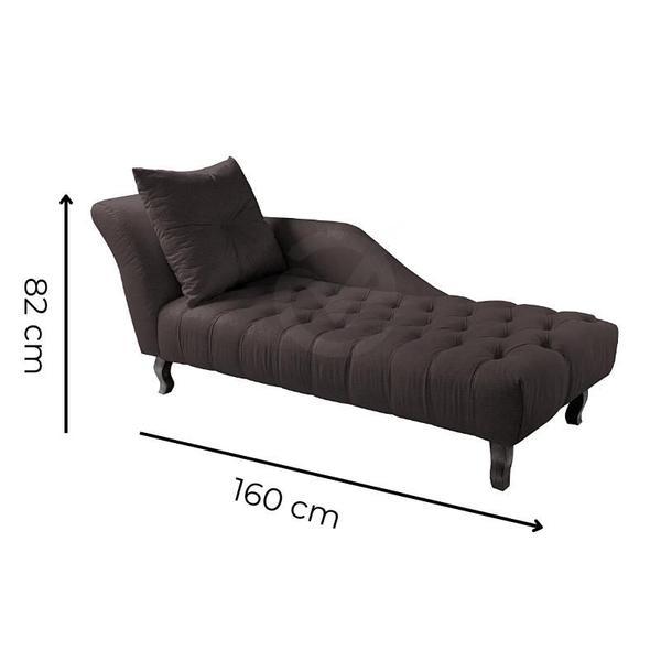 Imagem de Divã Chesterfield Anna Recamier 160cm Via Encanto Veludo Vermelho Lado Esquerdo