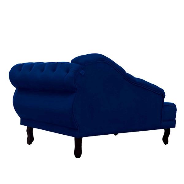 Imagem de Divã Recamier 2 Lugares Sofá Divan Suede 147cm Lado Esquerdo