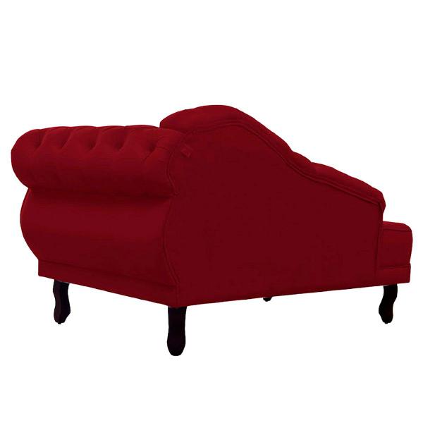 Imagem de Divã Recamier 2 Lugares Sofá Divan Suede 147cm Lado Esquerdo