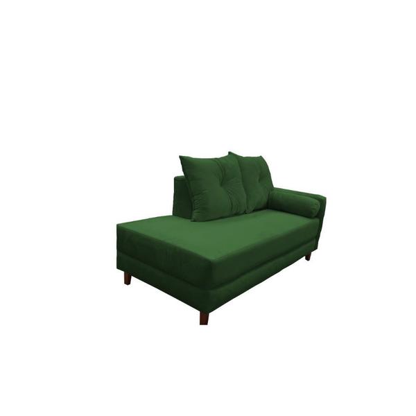 Imagem de Divã Recamier Berlim 1,60 Cm Lado Direito Suede Verde