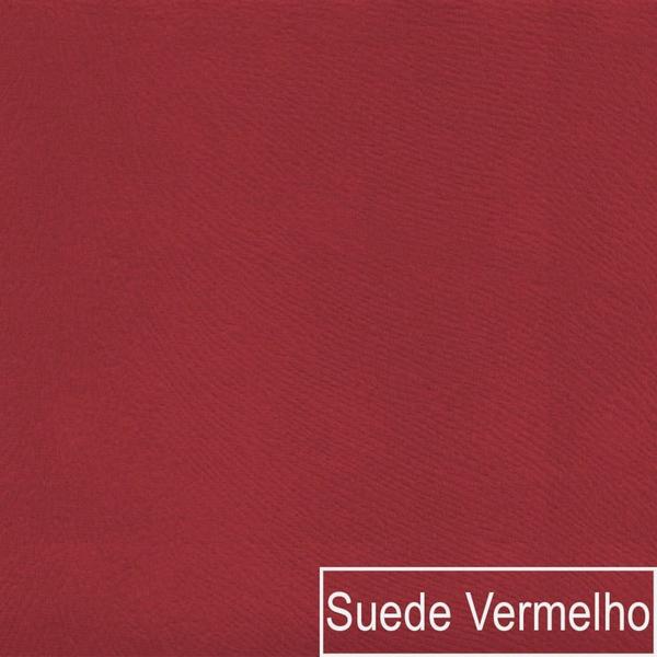 Imagem de Divã Recamier Curvo Luna 140cm Lado Esquerdo Suede Vermelho