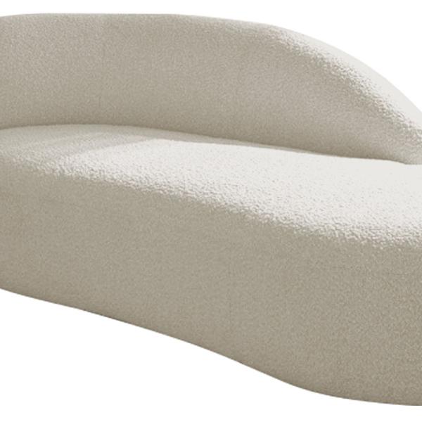 Imagem de Divã Recamier Curvo Luna 160cm Lado Direito Bouclé - ADJ Decor