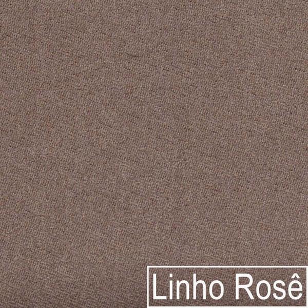 Imagem de Divã Recamier Curvo Luna 160cm Lado Esquerdo Linho Rose