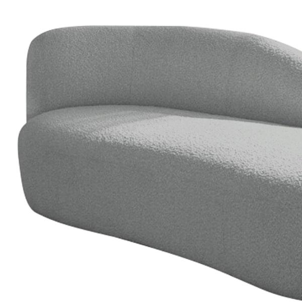 Imagem de Divã Recamier Curvo Luna 185cm Lado Direito Bouclé - ADJ Decor