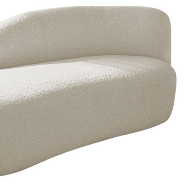 Imagem de Divã Recamier Curvo Luna 185cm Lado Esquerdo Bouclé - ADJ Decor