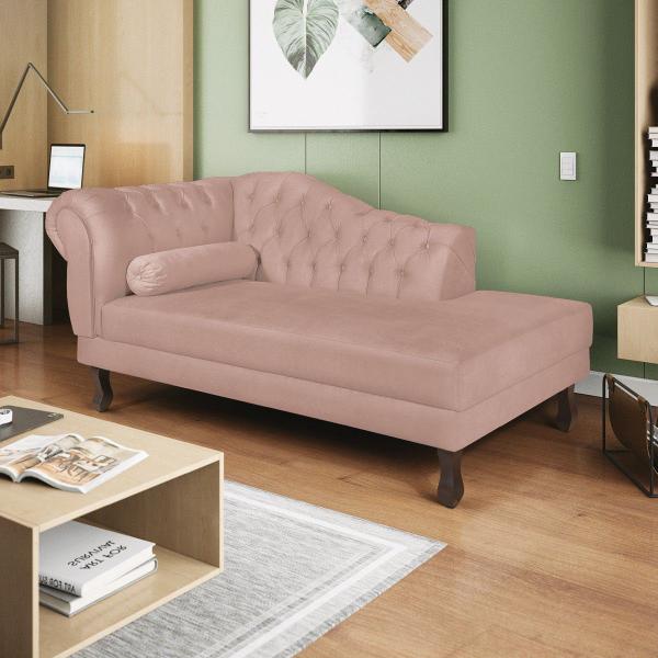 Imagem de Diva Recamier Diana 130cm Lado Direito Suede - Doce Sonho Móveis