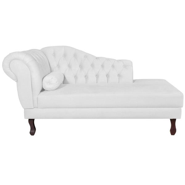 Imagem de Diva Recamier Dora 130cm Lado Direito Suede Branco