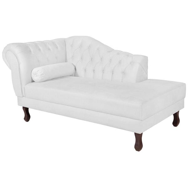 Imagem de Diva Recamier Dora 140cm Lado Direito Suede Branco