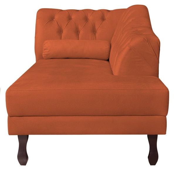 Imagem de Diva Recamier Dora 140cm Lado Direito Suede Terracota