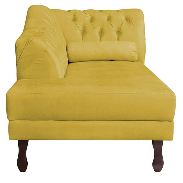 Imagem de Diva Recamier Dora 160cm Lado Esquerdo Suede Amarelo