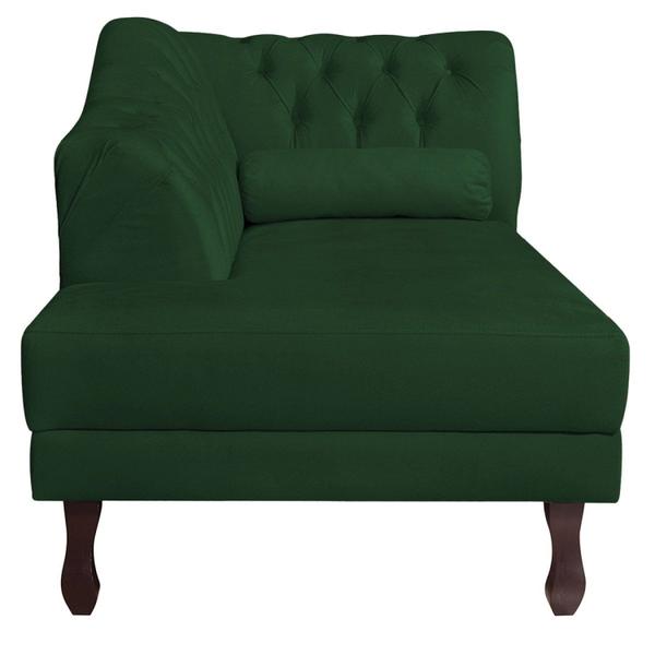 Imagem de Diva Recamier Dora 185cm Lado Esquerdo Suede Verde