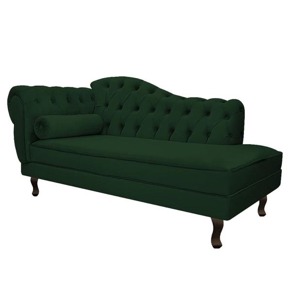 Imagem de Divã Recamier Juliana Lado Direito 120 cm Suede Verde - Amarena Móveis