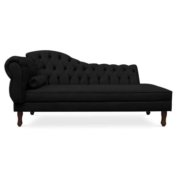 Imagem de Divã Recamier Namoradeira Larissa 140cm com Capitonê - Direita Suede