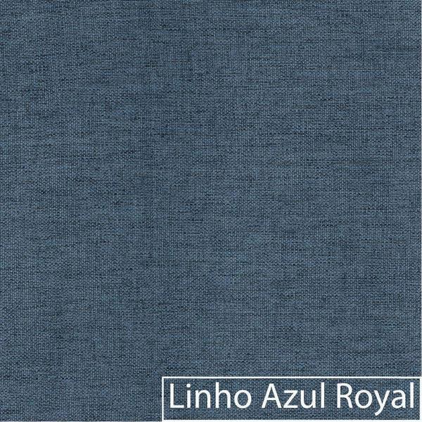 Imagem de Divã Recamier Orgânico França 160cm Lado Esquerdo Linho Azul Royal - Amarena Moveis