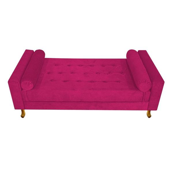 Imagem de Divã Recamier Sofá Félix 90 cm Suede Pink - AM Decor