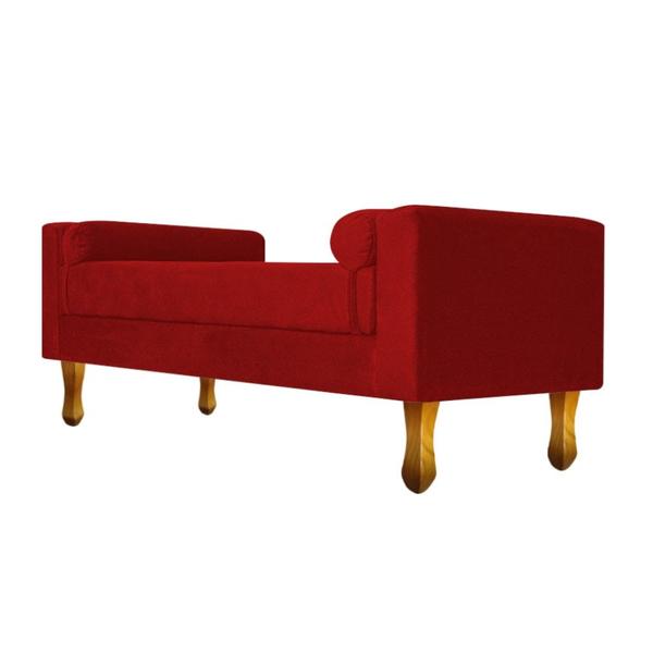 Imagem de Divã Recamier Sofá Félix 90 cm Suede Vermelho - AM Decor