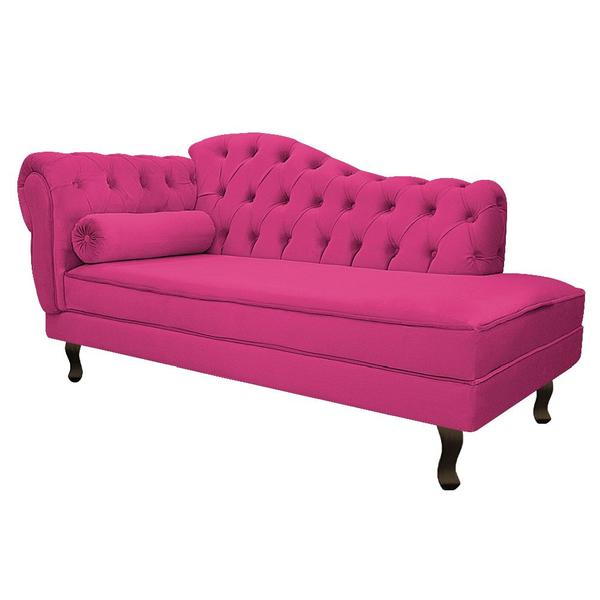 Imagem de Divã Recamier Sofá Juliana 140cm Lado Direito Suede Pink - AM Decor