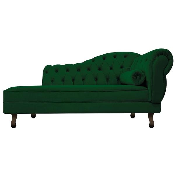 Imagem de Divã Recamier Sofá Juliana 140cm Lado Esquerdo Suede Verde - AM Decor