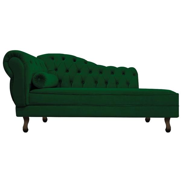 Imagem de Divã Recamier Sofá Juliana 160cm Lado Direito Suede Verde - AM Decor