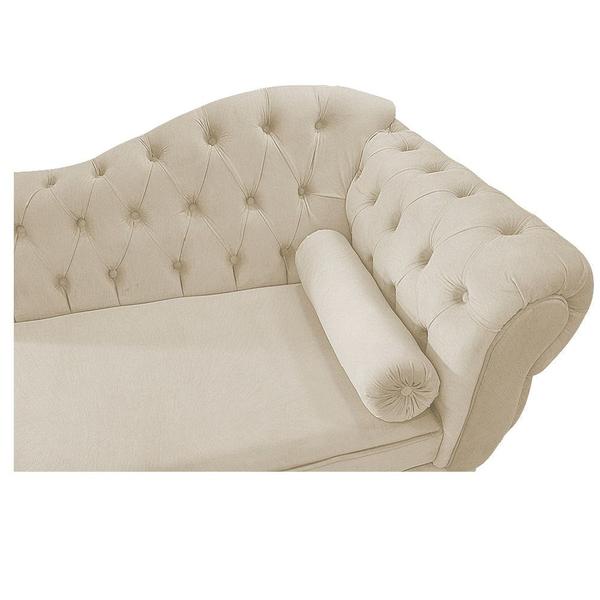 Imagem de Divã Recamier Sofá Juliana 160cm Lado Esquerdo Suede Bege - AM Decor