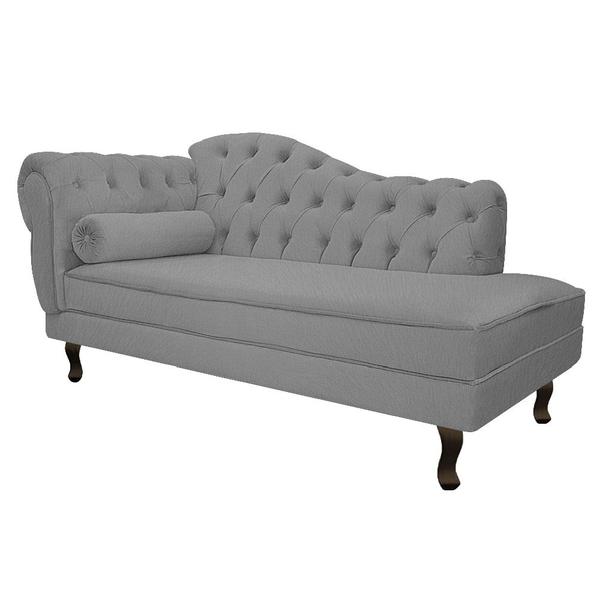 Imagem de Divã Recamier Sofá Juliana 185cm Lado Direito Suede Cinza - AM Decor