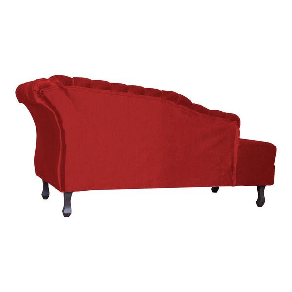 Imagem de Divã RECAMIER STYLOS Lado Esquerdo Suede Vermelho - MALTA DECOR