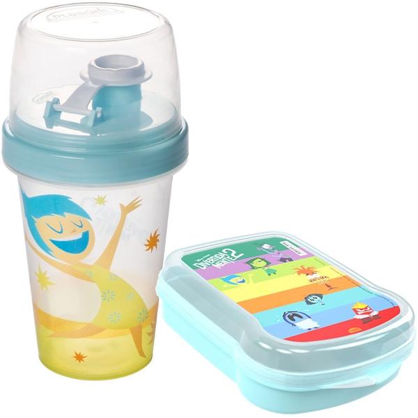 Imagem de Divertidamente Kit Porta Lanche Infantil Escola Viagem