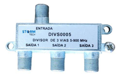 Imagem de Divisor 3 Saídas Metal Tv Coaxial Baixa Frequência - Storm 