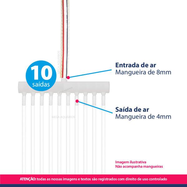 Imagem de Divisor ar plástico 10 saídas compressor bolhas aerador lago