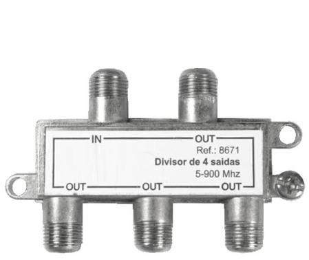 Imagem de Divisor De Antena 4 Saidas Universal Uhf Vhf Digital A Cab