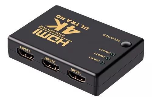 Imagem de Divisor De Sinal Hdmi Com Switch 3x1 E Áudio E Vídeo Uhd 4k