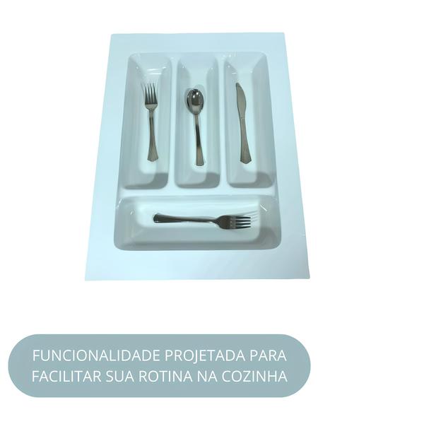 Imagem de Divisor De Talher Og-04 Branco 365 X 481mm Moldplast/porta Talher/organizador De Talher