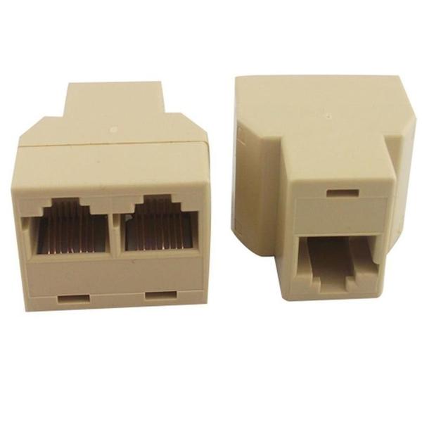 Imagem de Divisor Fêmea RJ45 Para Cabos de Rede Ethernet