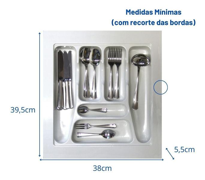 Imagem de Divisor Gaveta Porta Talher Organizador Pt 130 Cozinha