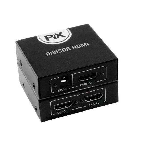Imagem de Divisor HDMI 1.3 1 Entrada X 2 Saídas Preto PIX F002
