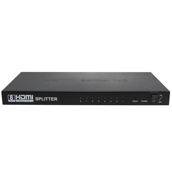 Imagem de Divisor Hdmi 1.4 Hdcp Splitter 1 Entrada 8 Saídas 1080p 1x8