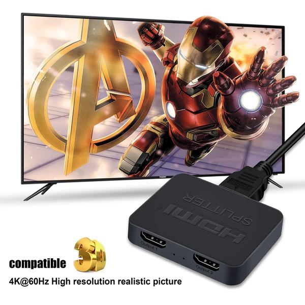 Imagem de Divisor HDMI com links de áudio 1x2 4K @60Hz Divisor HDMI 2.0b