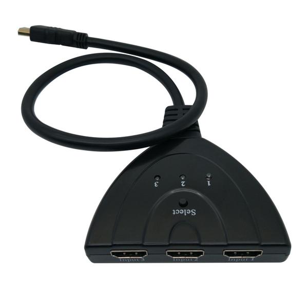 Imagem de Divisor Hdmi Switch 3x1 Adaptador Cabo 3 Entradas E 1 Saída