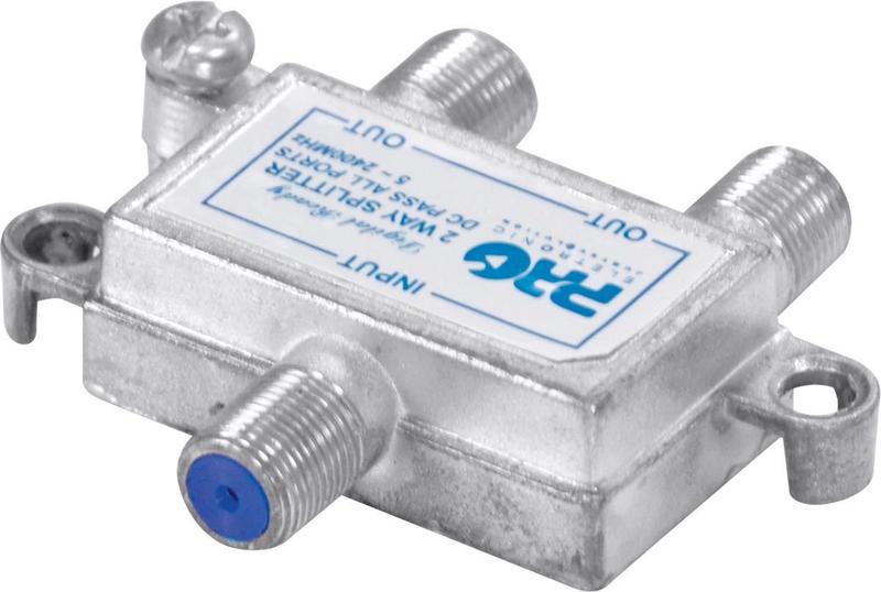 Imagem de Divisor Satélite 1 Entrada E 2 Saídas - 5~2400 Mhz (vhf / Uhv / Satélite) Com Passagem Dc Pqdv-2022