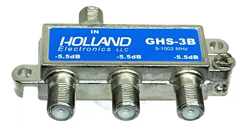 Imagem de Divisor Sinal 1x3 Blindado Holland Ghs-3b Antena Uhf Net 1un